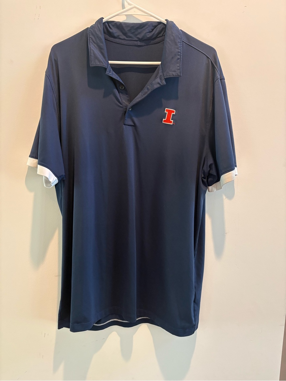 University of Illinois Urbana-Champaign Nike Dri-fit Navy Polo with Orange I